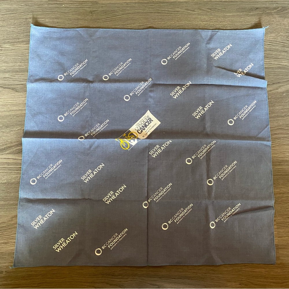 Silver Wheaton The Ride to Conquer Cancer Gray Bandana